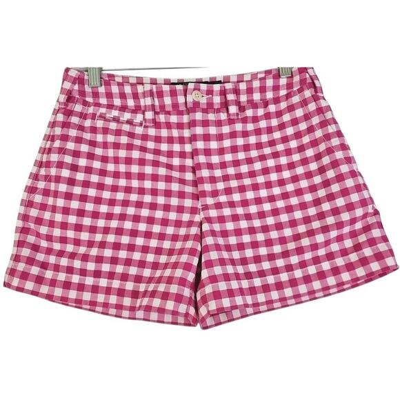 POLO Ralph Lauren ~Woman Size 6~ Pink/White Plaided Print Shorts Cotton Blend. - Picture 1 of 15